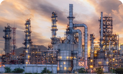 Oil refinery at sunset (1)