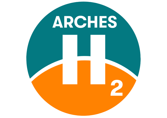 The logo for Arches H2