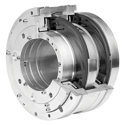 A close up of a metal bearing unit