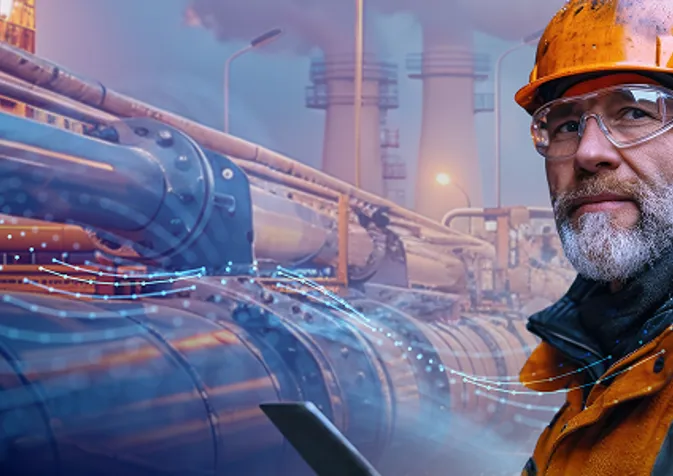 Engineer In Ppe Beside Factory