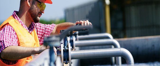 Person Opening Pipes