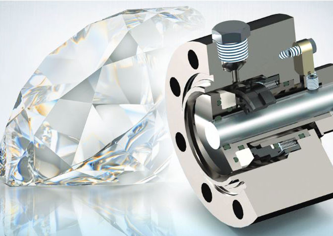 A diamond is shown with a seal