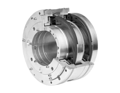 A close up of a metal bearing unit