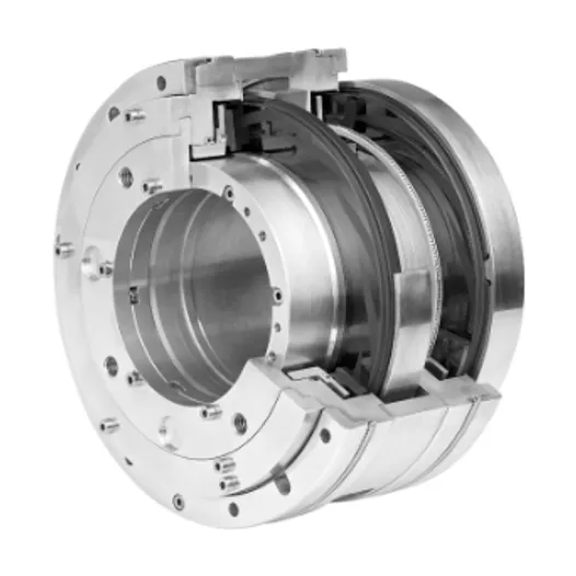 A close up of a metal bearing unit