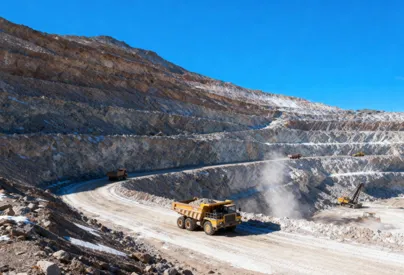 Transport Truck In A Mine